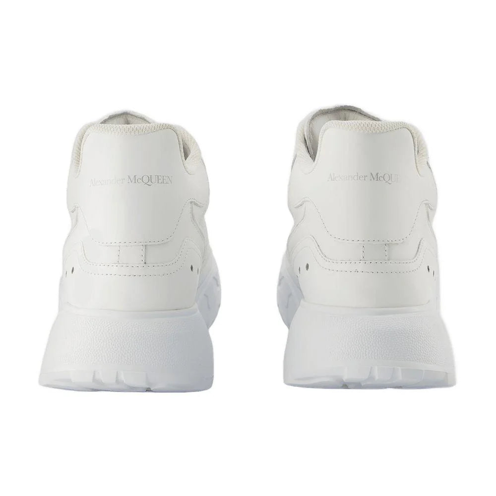 Men’s White & Silver Calfskin Sneakers – Made in Italy