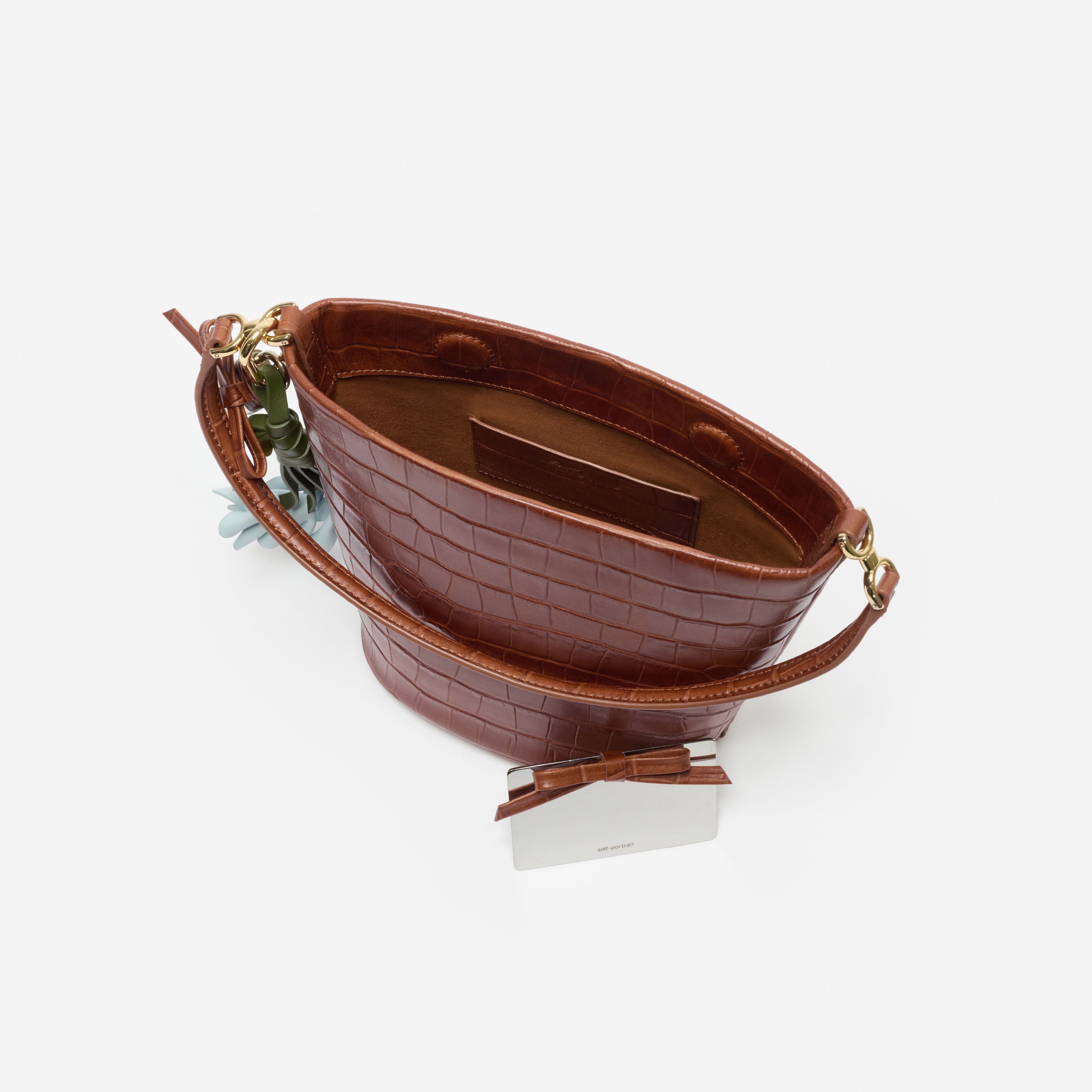 Brown Leather Bucket Bag