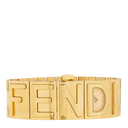 Fendi Stainless Steel 22mm Graph Quartz Watch Gold