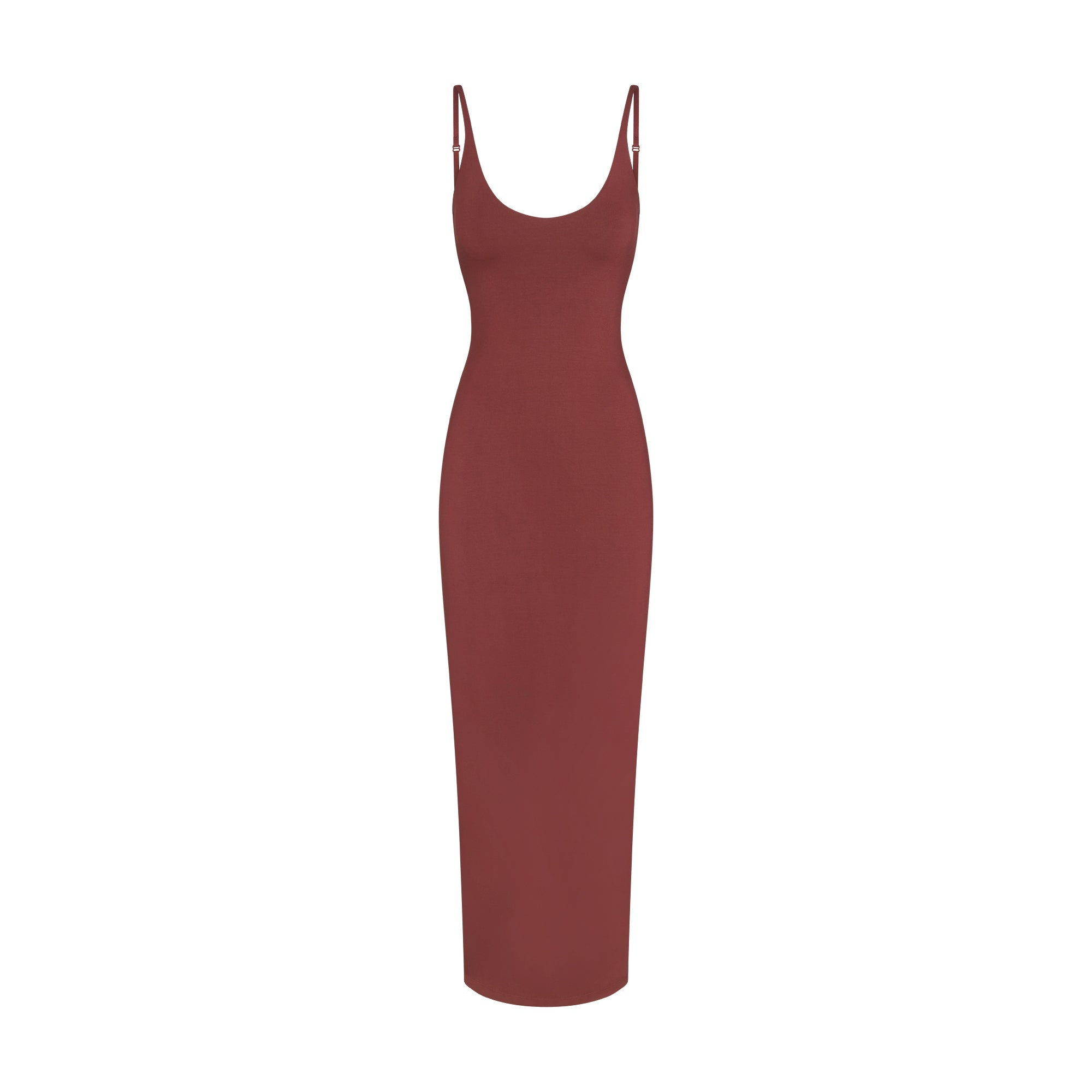 Smooth Layers Scoop Neck Long Dress