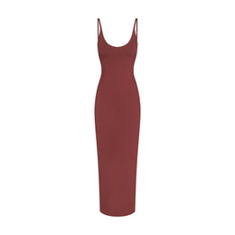 Smooth Layers Scoop Neck Long Dress