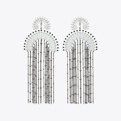 Beaded Fringe Earrings