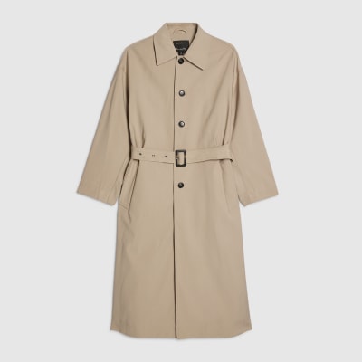 Beige Belted Trench Coat