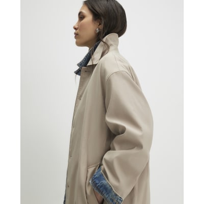 Beige Belted Trench Coat