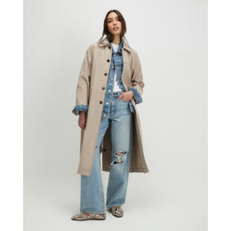Beige Belted Trench Coat
