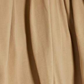 Beige Bubble Hem Ruched T-shirt