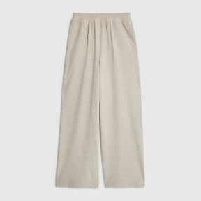 Beige Cosy Wide Leg Trousers