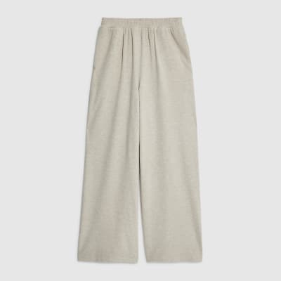 Beige Cosy Wide Leg Trousers