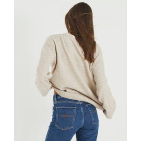 Beige Crew Neck Jumper