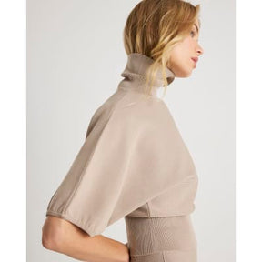 Beige Knit Puff Sleeve Top