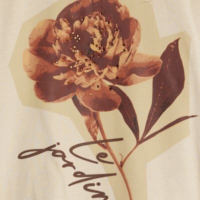 Beige Le Jardin Floral T-Shirt
