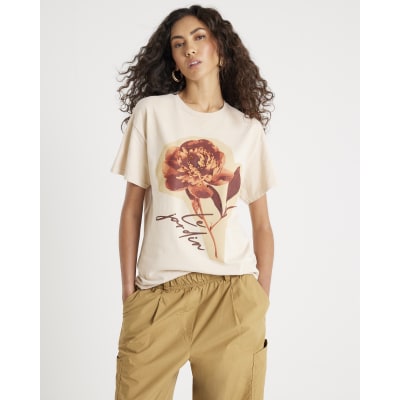 Beige Le Jardin Floral T-Shirt