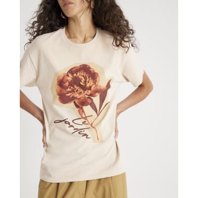 Beige Le Jardin Floral T-Shirt