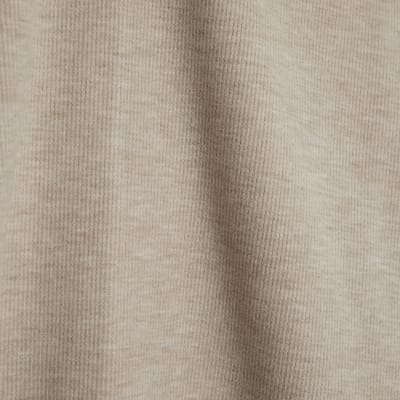 Beige Long Sleeve Brushed High Neck Top