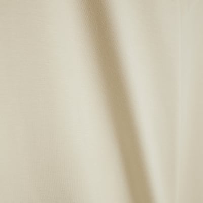 Beige Long Sleeve High Neck Neoprene Top