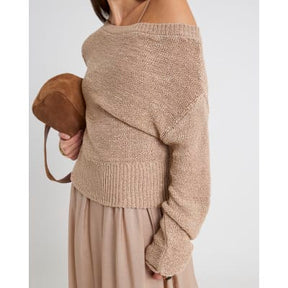 Beige Long Sleeve Hybrid Midi Dress