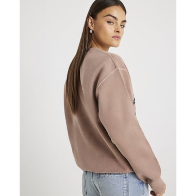 Beige Long Sleeve Iconic Club Sweatshirt