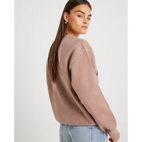 Beige Long Sleeve Iconic Club Sweatshirt