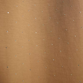 Beige Neoprene Diamante Embellished Joggers