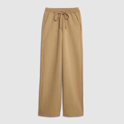 Beige Neoprene Diamante Embellished Joggers