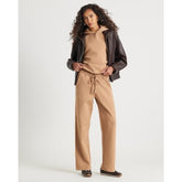 Beige Neoprene Diamante Embellished Joggers