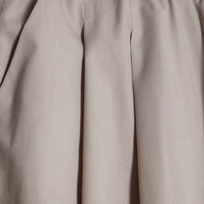 Beige Poplin Barrel Leg Trousers