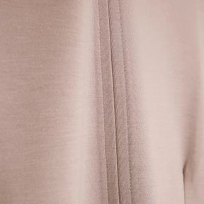Beige Premium High Neck Short Sleeve Top