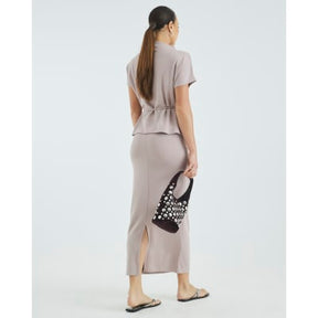 Beige Premium Maxi Skirt