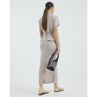 Beige Premium Maxi Skirt