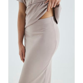 Beige Premium Maxi Skirt