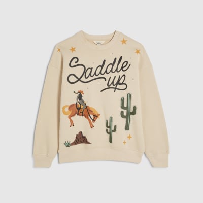Beige Saddle Up Rodeo Sweatshirt