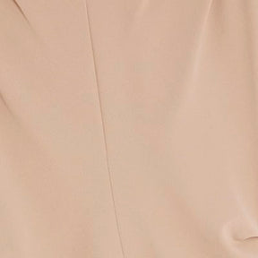 Beige Short Sleeve Ruched Top