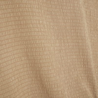 Beige Short Sleeve Textured Tie Waist T-shirt