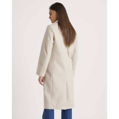 Beige Single Breasted Coat