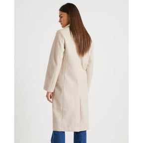 Beige Single Breasted Coat