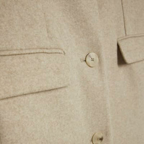 Beige Single Breasted Coat
