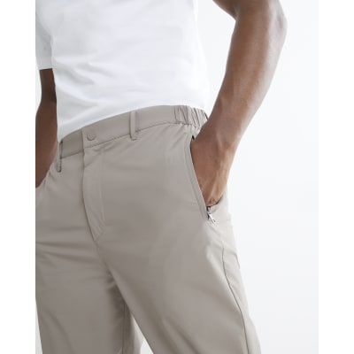 Beige Skinny Fit Chino Trousers
