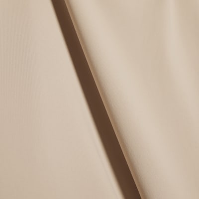 Beige Square Neck Fitted T-shirt