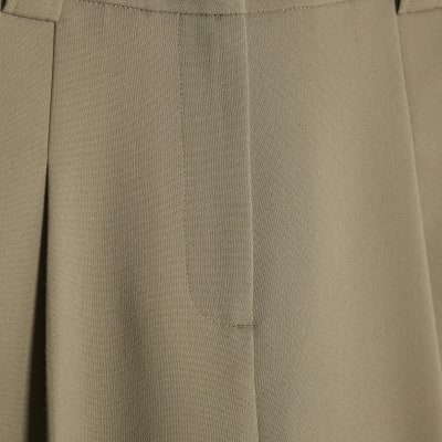 Beige Straight Leg Trousers