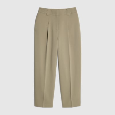 Beige Straight Leg Trousers