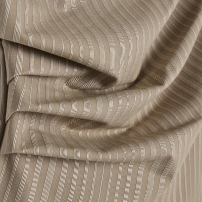 Beige Stretch Sleeveless Striped Drape Top