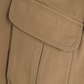 Beige Twill Pocketed Cargo Trousers