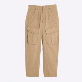 Beige Twill Pocketed Cargo Trousers