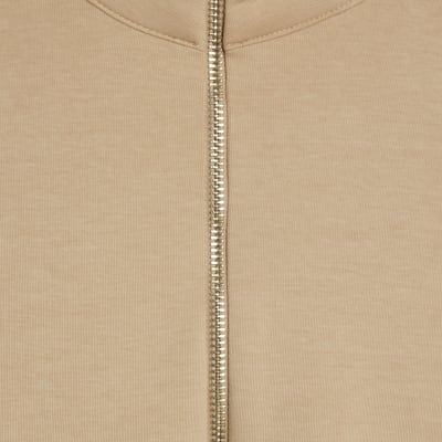 Beige V Neck T-Shirt