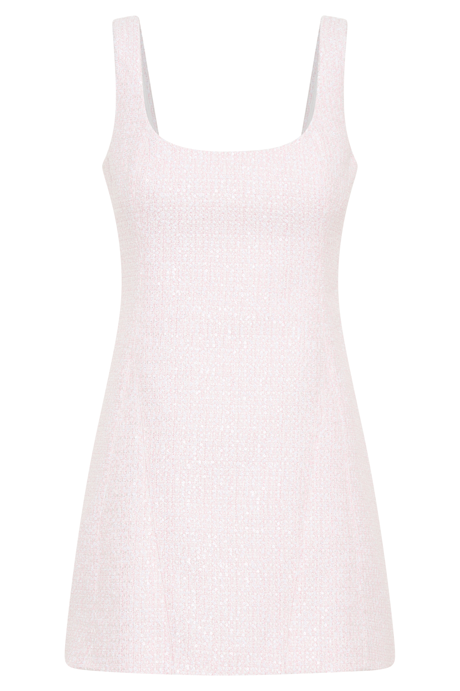 Beth Tweed Mini Dress - Fairy Floss Pink