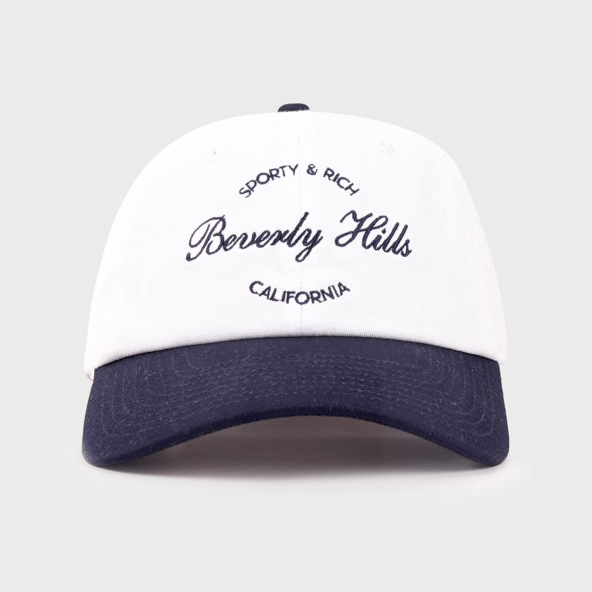 Beverly Script Hat - White/Navy
