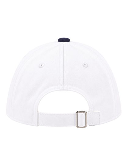 Beverly Script Hat - White/Navy