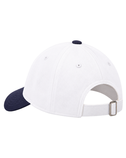 Beverly Script Hat - White/Navy