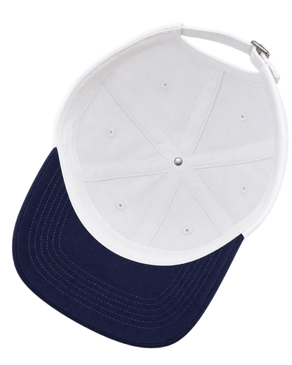 Beverly Script Hat - White/Navy