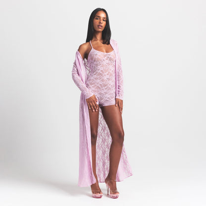 Stretch Lace Long Robe
